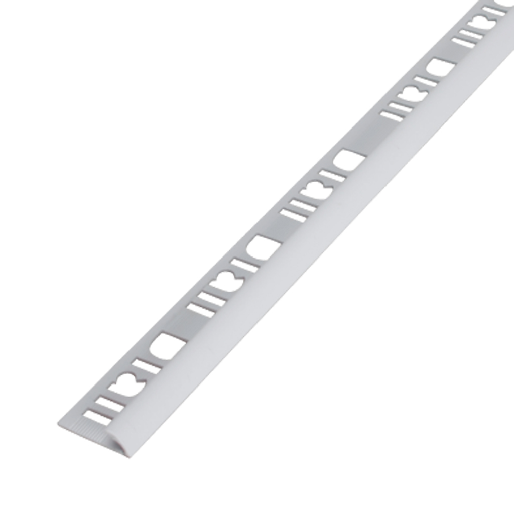 Profil exterior semirotund DIALL, 9 mm, PVC, L2.5 m, PVC, crem deschis marmorat