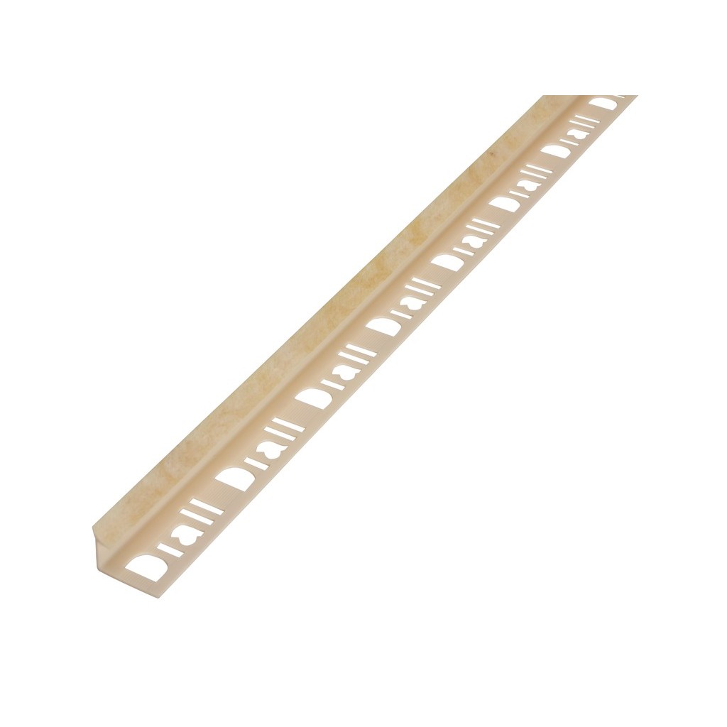 Profil interior semirotund DIALL, 9 mm, PVC, L2.5 m, PVC, crem mediu marmorat