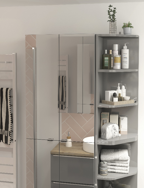 Masca lavoar GoodHome Imandra, suspendata, 100 x 45 x 60 cm, gri