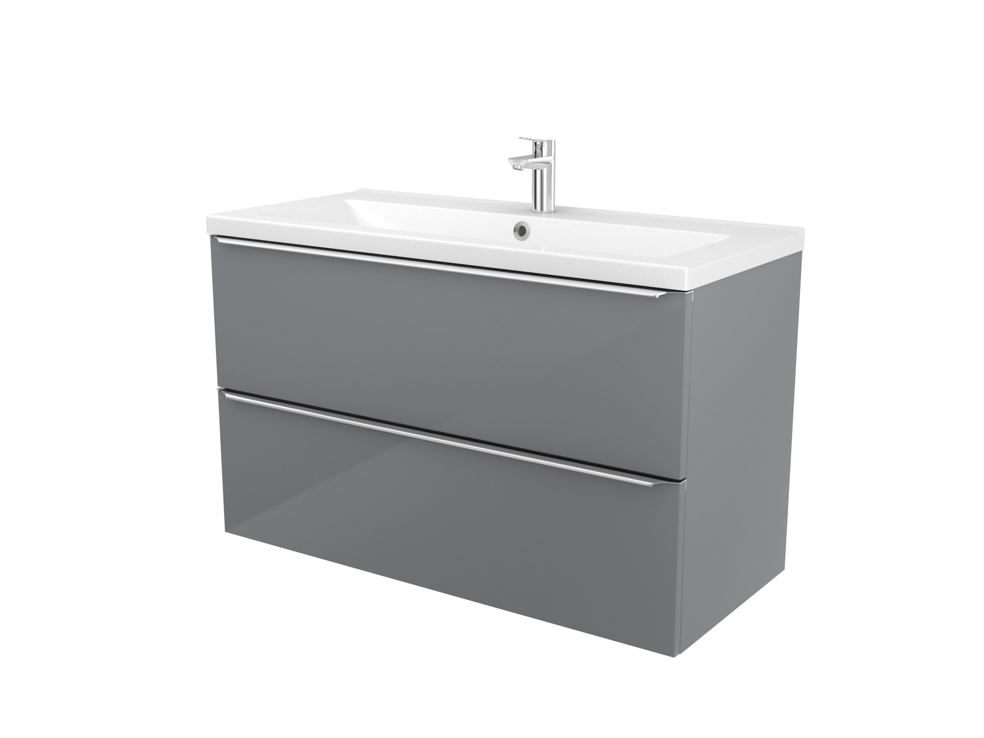 Masca lavoar GoodHome Imandra, suspendata, 100 x 45 x 60 cm, gri