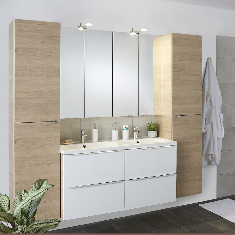 Masca lavoar GoodHome Imandra, suspendata, 120 x 45 x 60 cm, alb