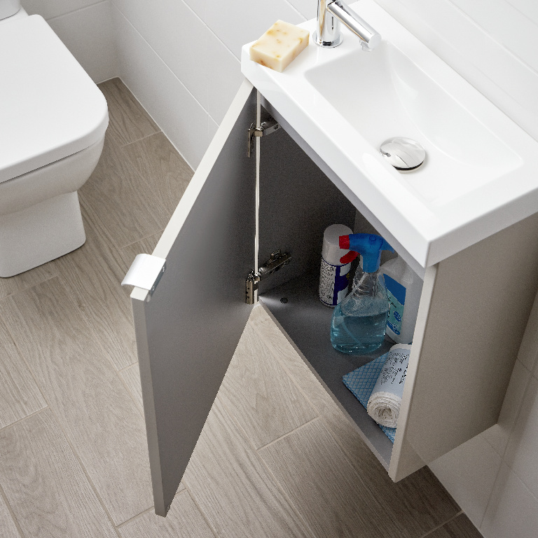 Masca lavoar GoodHome Imandra, suspendata, 43.6 x 23 x 55 cm, taupe