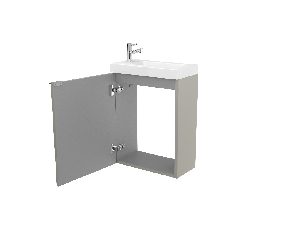 Masca lavoar GoodHome Imandra, suspendata, 43.6 x 23 x 55 cm, taupe