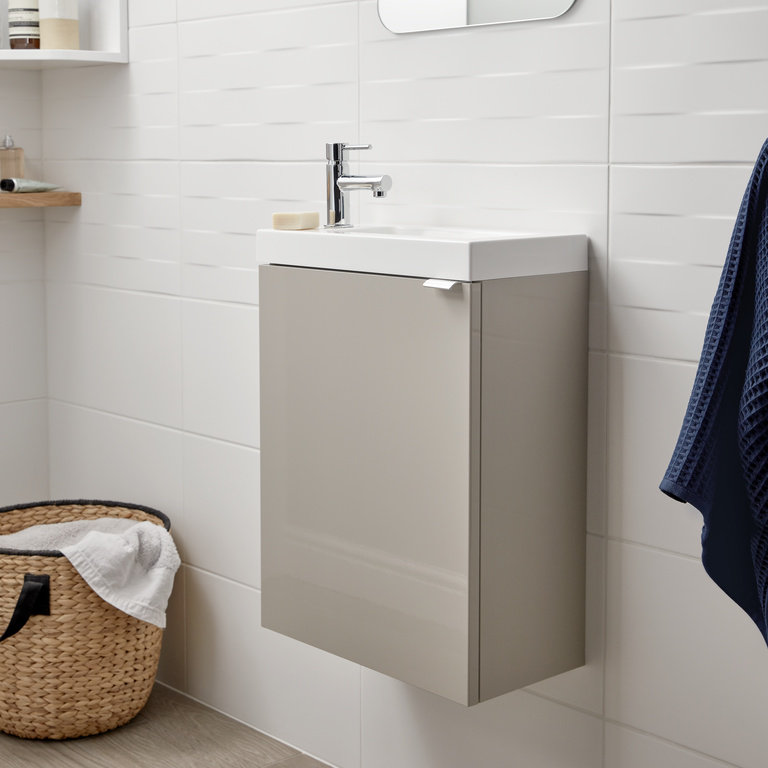 Masca lavoar GoodHome Imandra, suspendata, 43.6 x 23 x 55 cm, taupe