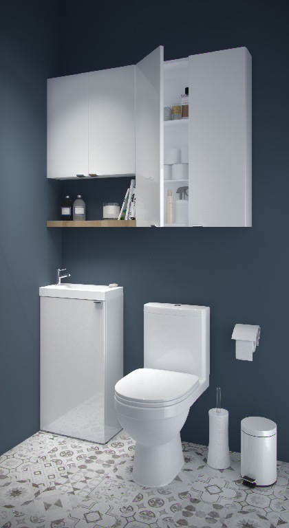Dulap baie GoodHome Imandra, suspendat, 60 x 15 x 90 cm, alb