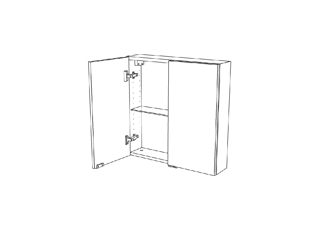 Dulap baie GoodHome Imandra, suspendat, 60 x 15 x 60 cm, alb