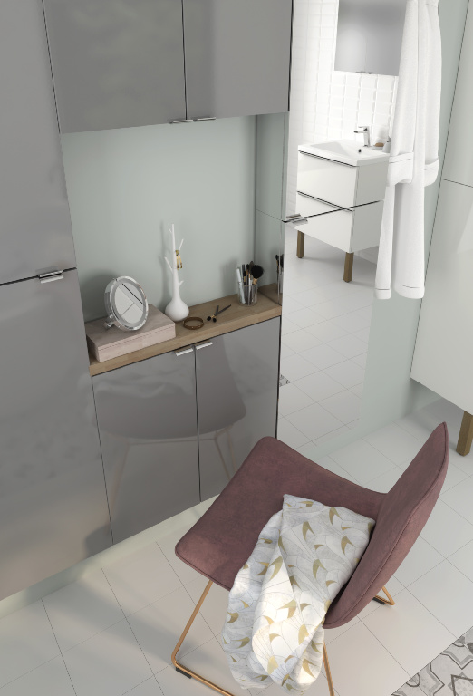 Dulap baie GoodHome Imandra, suspendat, 60 x 15 x 60 cm, gri