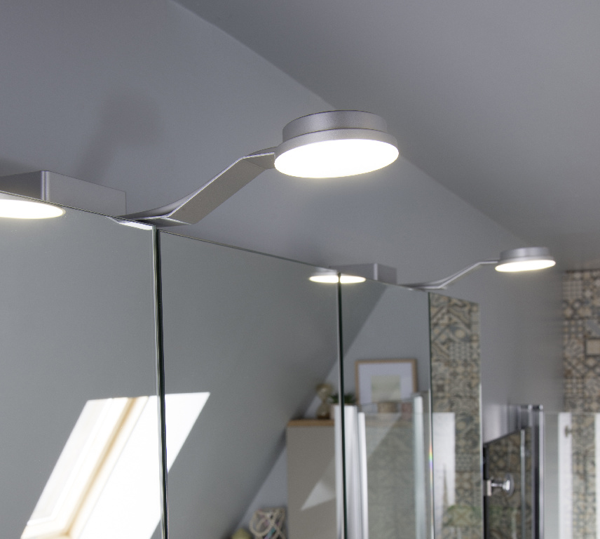 Aplica LED COLOURS Emera, 400lm, 7W, IP44, argintiu