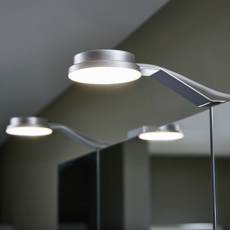 Aplica LED COLOURS Emera, 400lm, 7W, IP44, argintiu