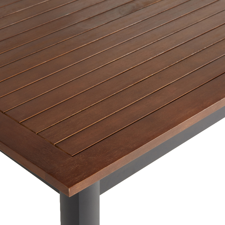 Masa terasa GOODHOME Toscana, 6 locuri, aluminiu , 240 x 99 x 74 cm, maro deschis