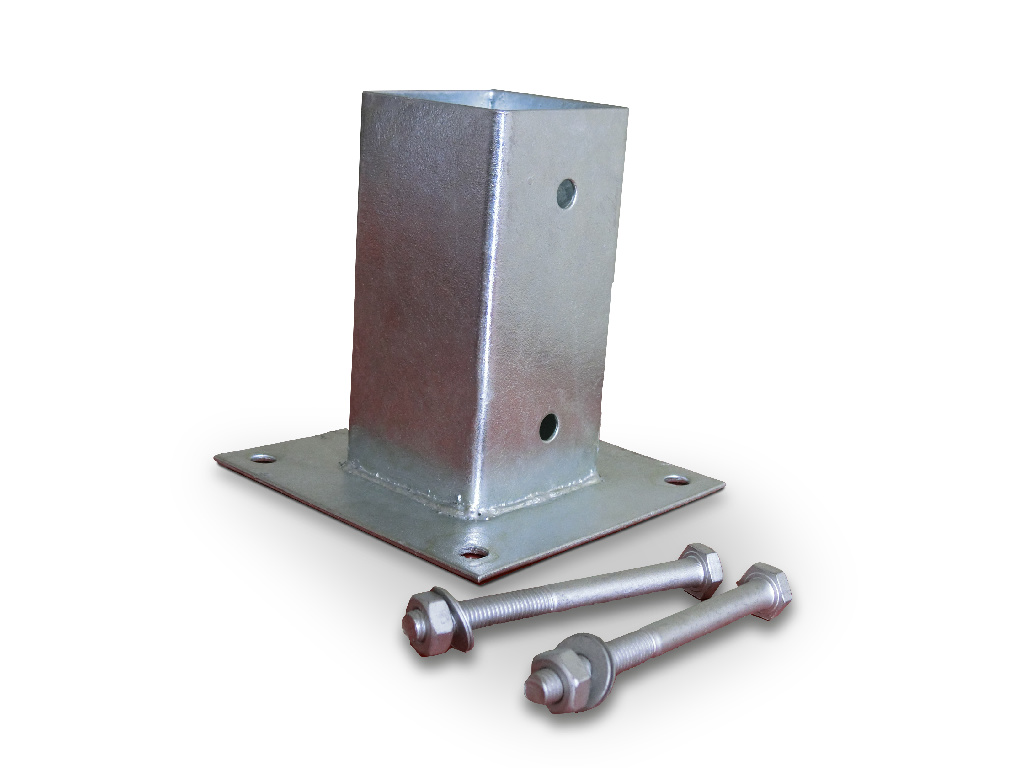 Suport metalic fixare stalp, 4.5 x 4.5 x 150 mm