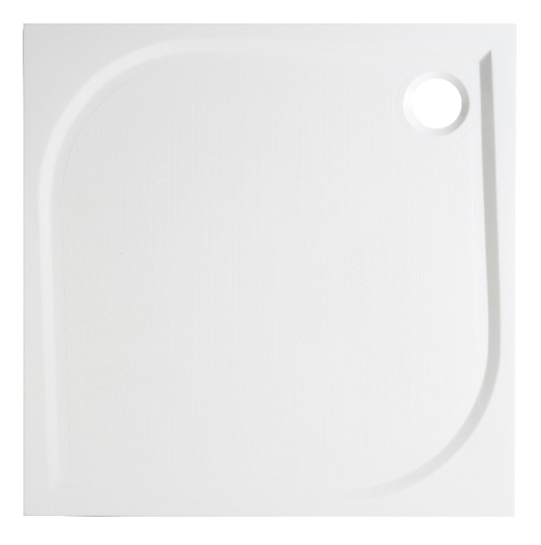 Cadita dus GoodHome Limski, patrata, rasina, 90 x 90 x 2.8 cm, alb