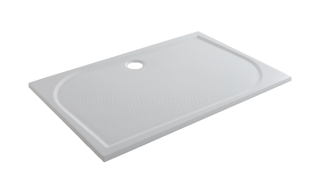 Cadita dus GoodHome Limski, dreptunghiulara, rasina, 140 x 80 x 2.8 cm, alb