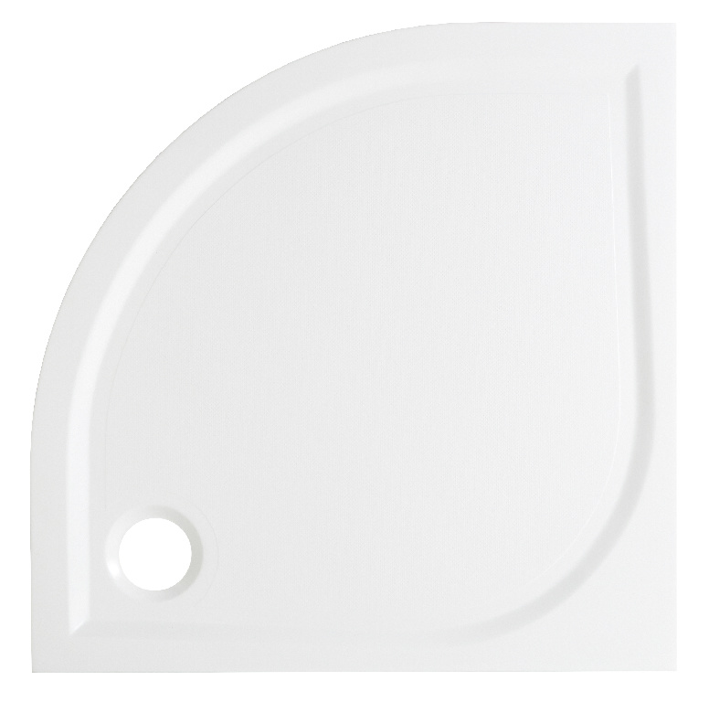 Cadita dus GoodHome Limski, semirotunda, rasina, 90 x 90 x 2.8 cm, alb