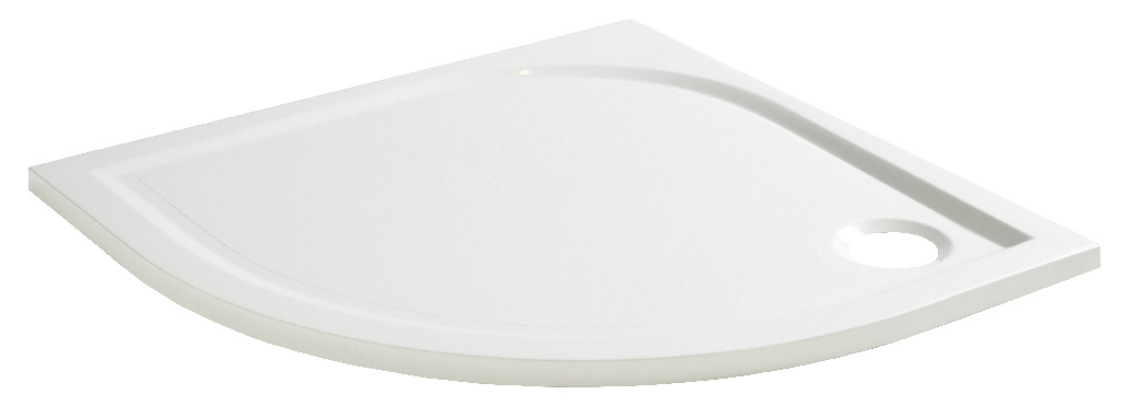 Cadita dus GoodHome Limski, semirotunda, rasina, 90 x 90 x 2.8 cm, alb