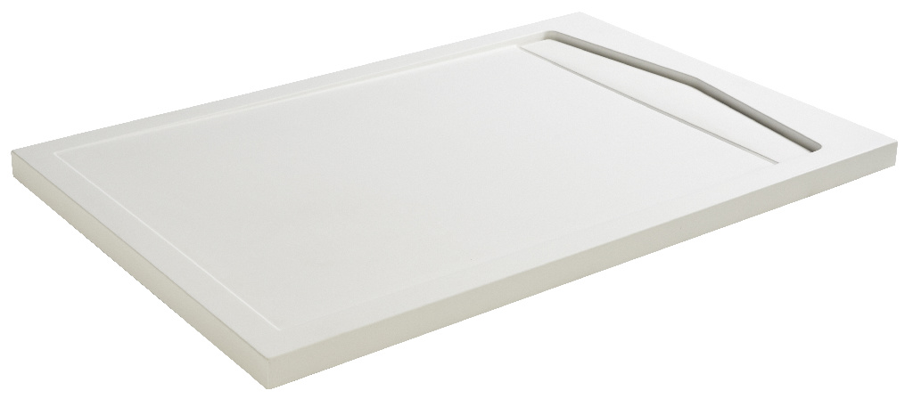 Cadita dus Cooke & Lewis Helgea, dreptunghiulara, rasina, 120 x 80 x 4.5 cm, alb