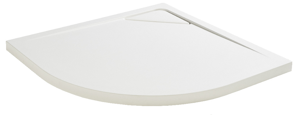 Cadita dus Cooke & Lewis Helgea, semirotunda, rasina, 80 x 80 x 4.5 cm, alb