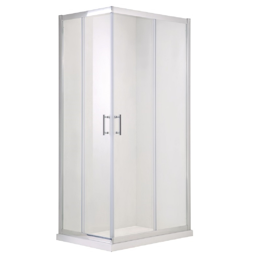 Cabina dus standard GoodHome Onega, patrata, 70 x 70 x 190 cm, sticla securizata 5mm, profil crom