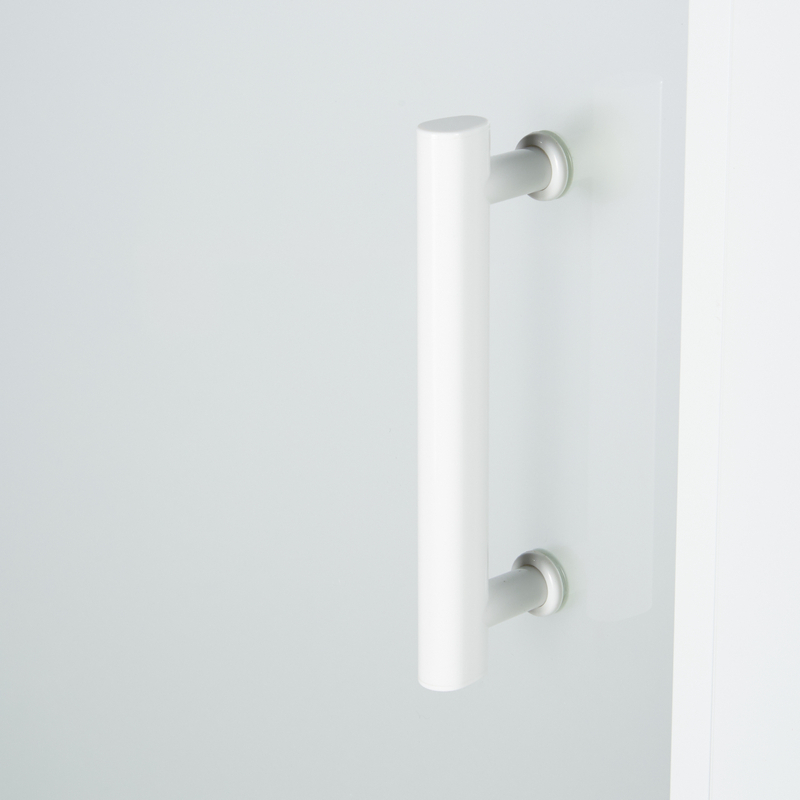 Usa dus pivotanta Cooke & Lewis Onega, aluminiu, 90 x 190 cm, sticla securizata 5mm, profil alb