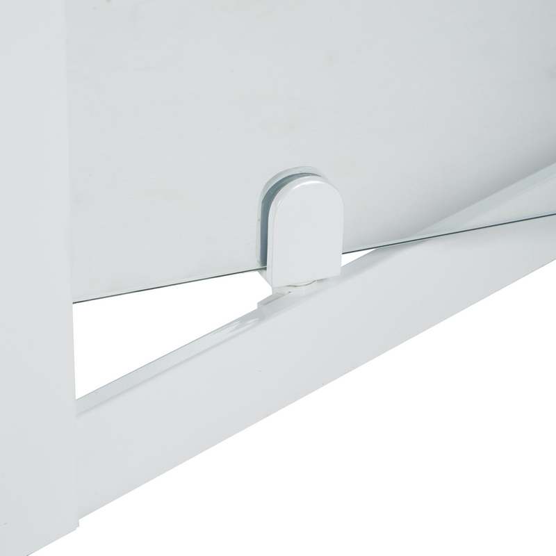 Usa dus pivotanta Cooke & Lewis Onega, aluminiu, 90 x 190 cm, sticla securizata 5mm, profil alb