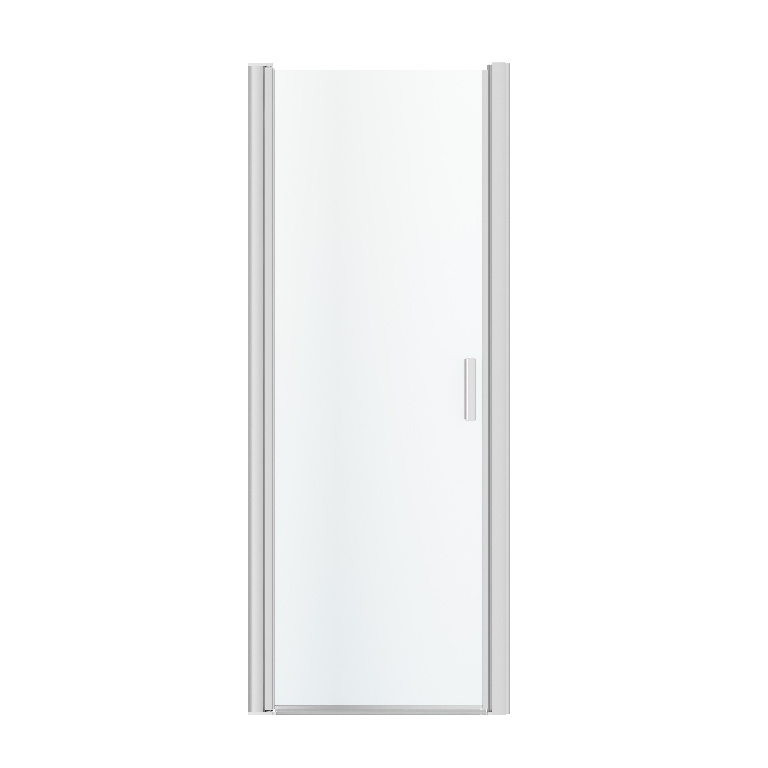 Usa dus pivotanta GoodHome Beloya, aluminiu, 80 x 195 cm, sticla securizata 8mm, profil crom