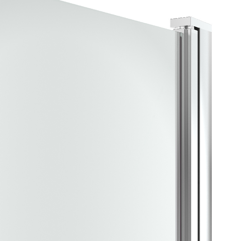 Usa dus pivotanta GoodHome Beloya, aluminiu, 80 x 195 cm, sticla securizata 8mm, profil crom