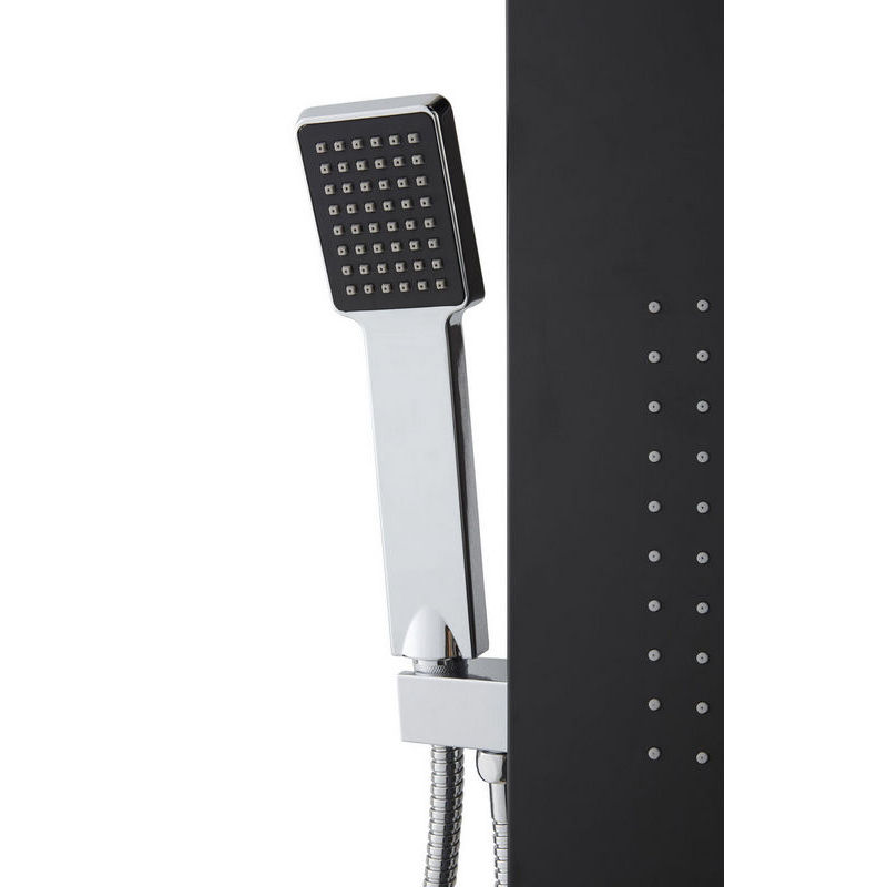 Panel de dus COOKE & LEWIS Magda, termostat, hidromasaj, 167 cm, negru