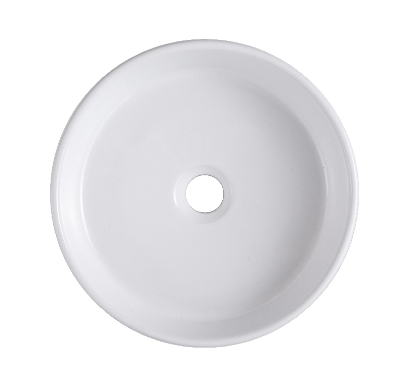 Lavoar pe blat GOODHOME Scalea, ceramica, 35 cm, alb lucios