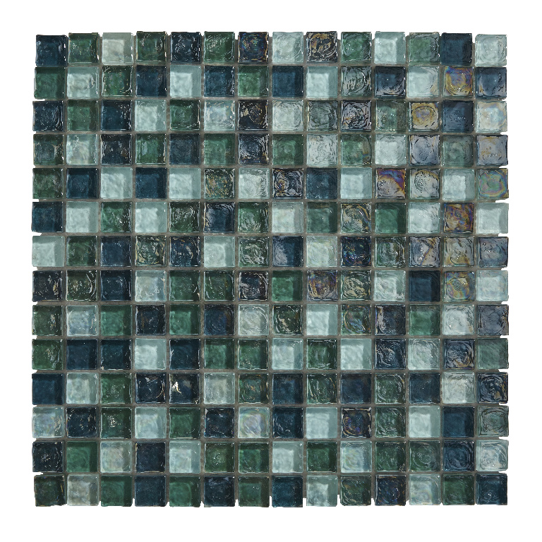 Mozaic interior, verde, sticla, patrat, 30.6 x 30.6 cm x 8 mm  GoodHome Bressia