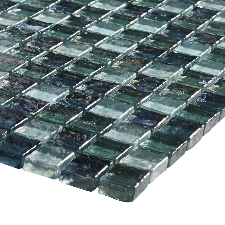 Mozaic interior, verde, sticla, patrat, 30.6 x 30.6 cm x 8 mm  GoodHome Bressia