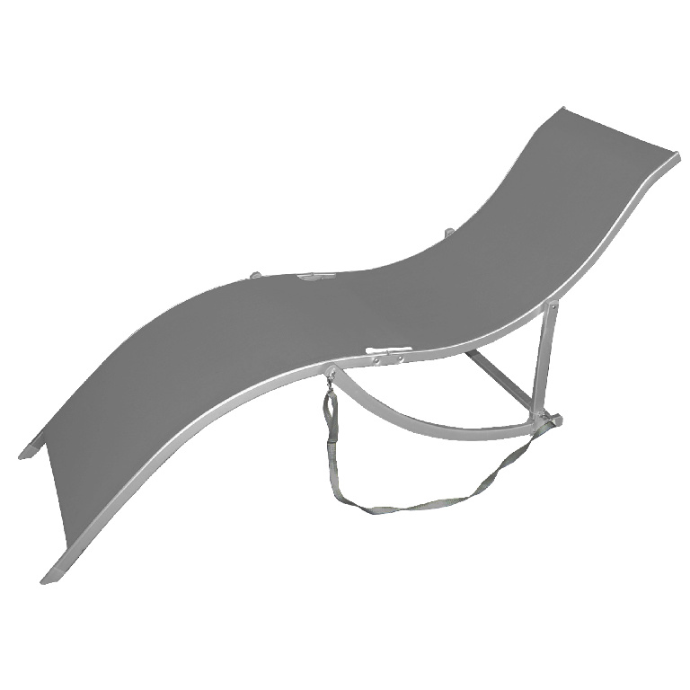Sezlong terasa BLOOMA Papaya, 172 x 56 x 66 cm, argintiu