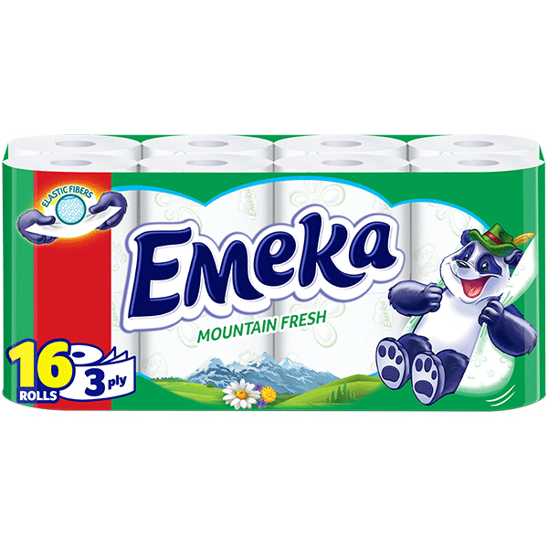 Hartie igienica EMEKA Mountain Fresh, 3 straturi, 16 role