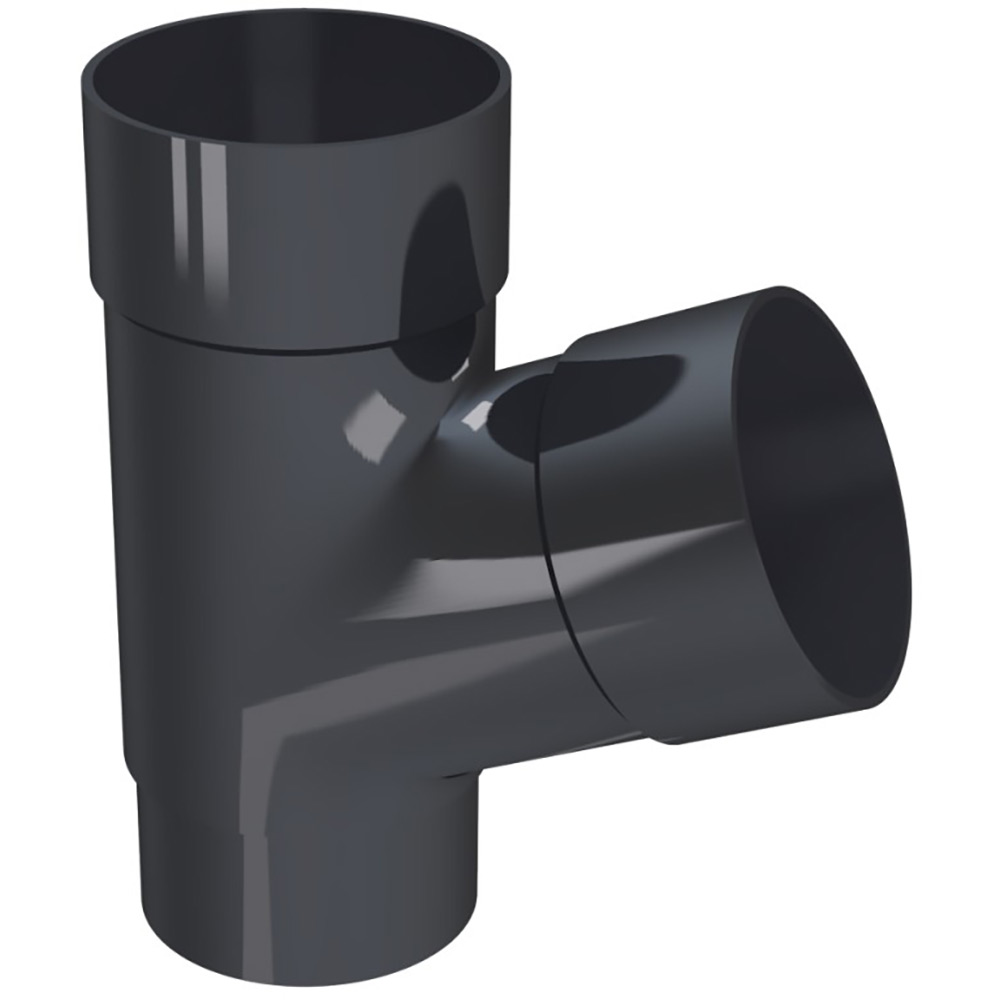 Ramificatie Y burlan PVC Devorex, 67 gr, D 80 mm, grafit