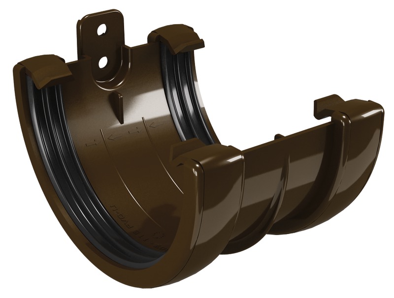 Imbinare jgheab PVC Devorex, D 120 mm, maro