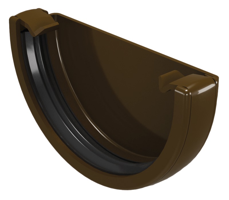 Capac jgheab PVC Devorex Clasic, 120 mm, maro