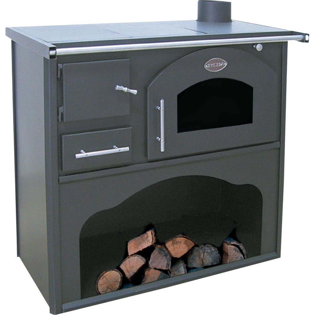 Soba bucatarie din otel Classic GF, 6 kW, 89 x 52 x 85 cm, negru