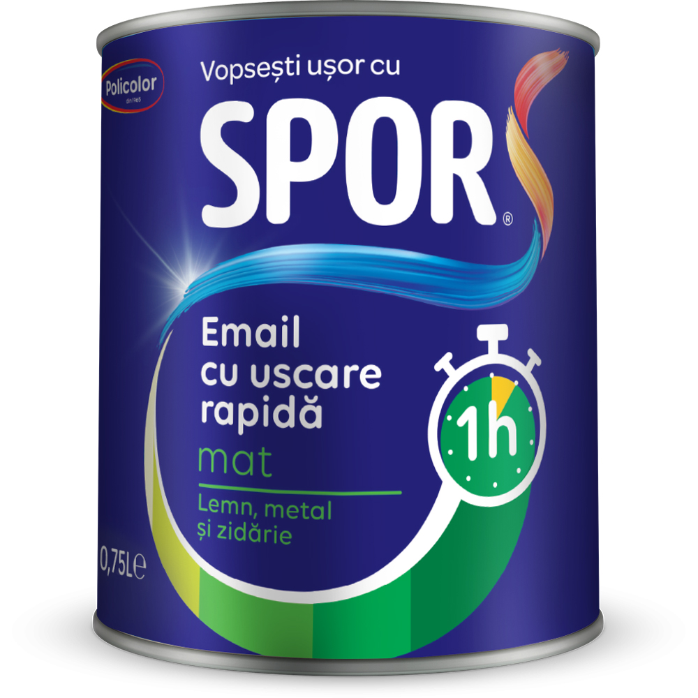 Email uscare rapida SPOR, interior/exterior, negru, 750 ml