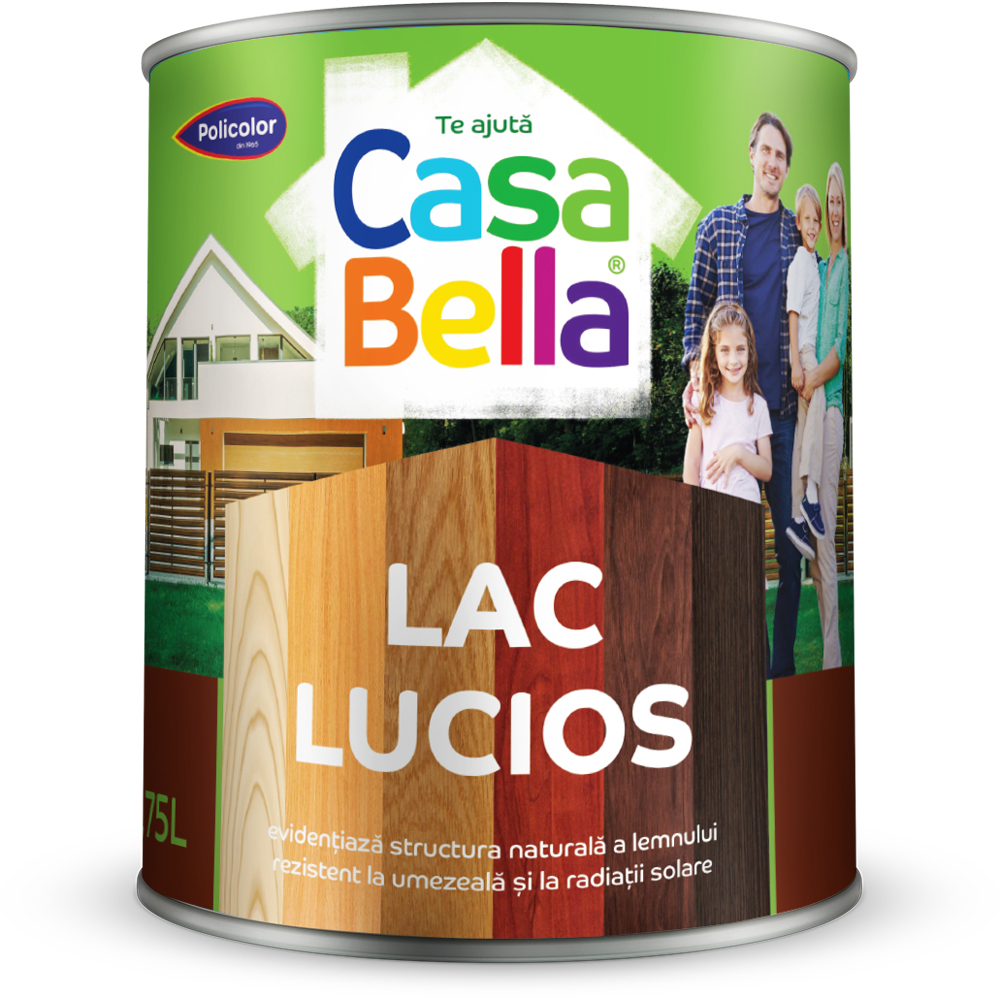 Lac pentru lemn Casabella, incolor, 750 ml