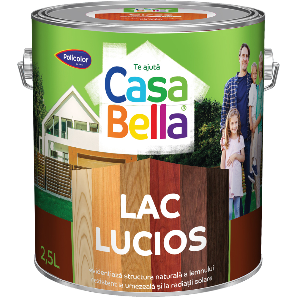 Lac pentru lemn CasaBella, mahon, 2.5 l