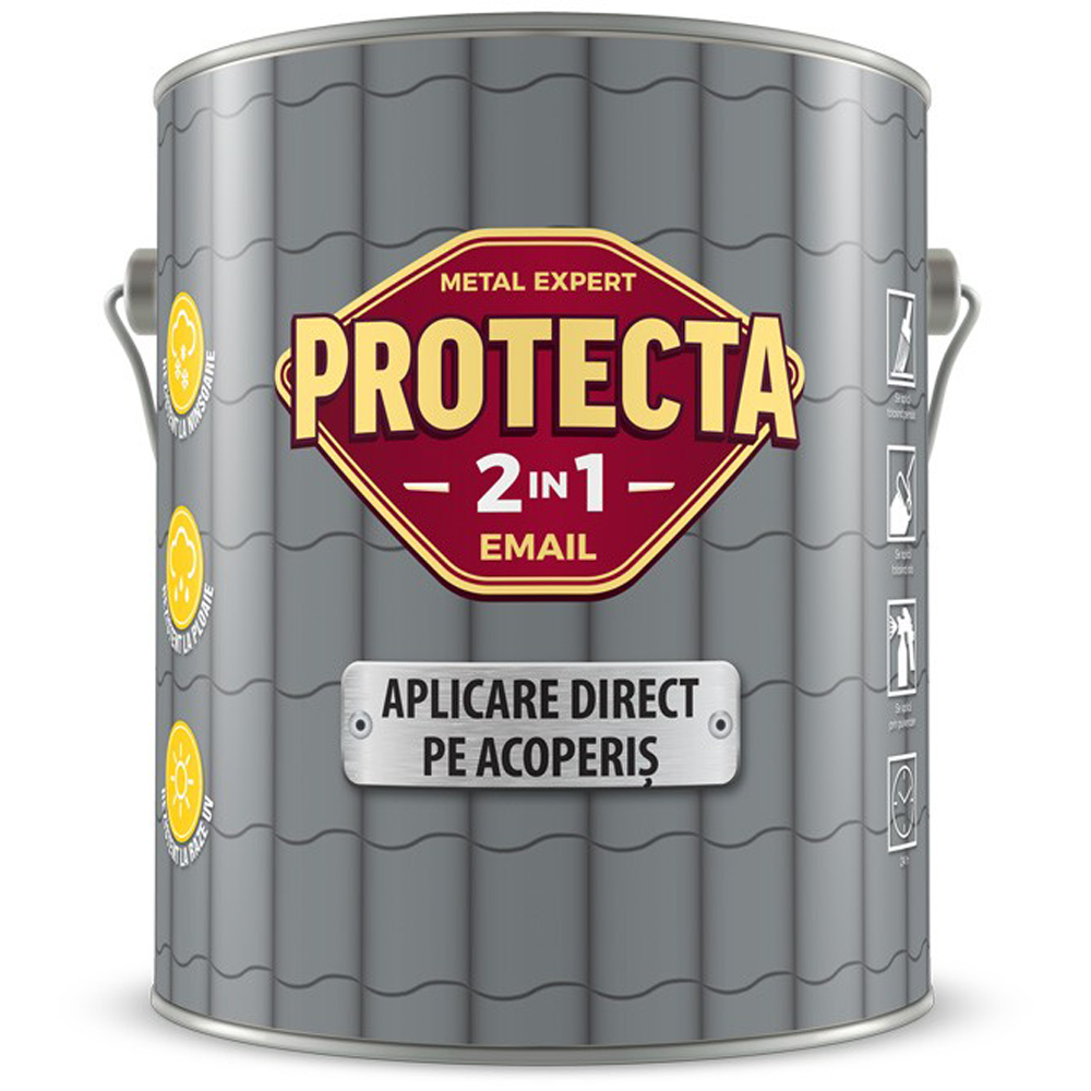 Email 2in1 pentru acoperis PROTECTA, maro ciocolatiu, 4 l