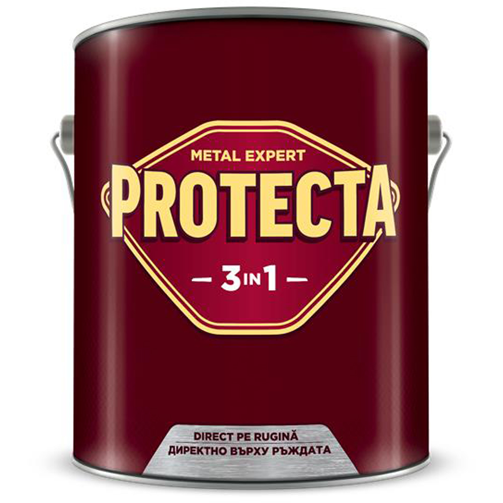 Email 3 in 1 PROTECTA, aplicare direct pe rugina, negru, 2.5 l