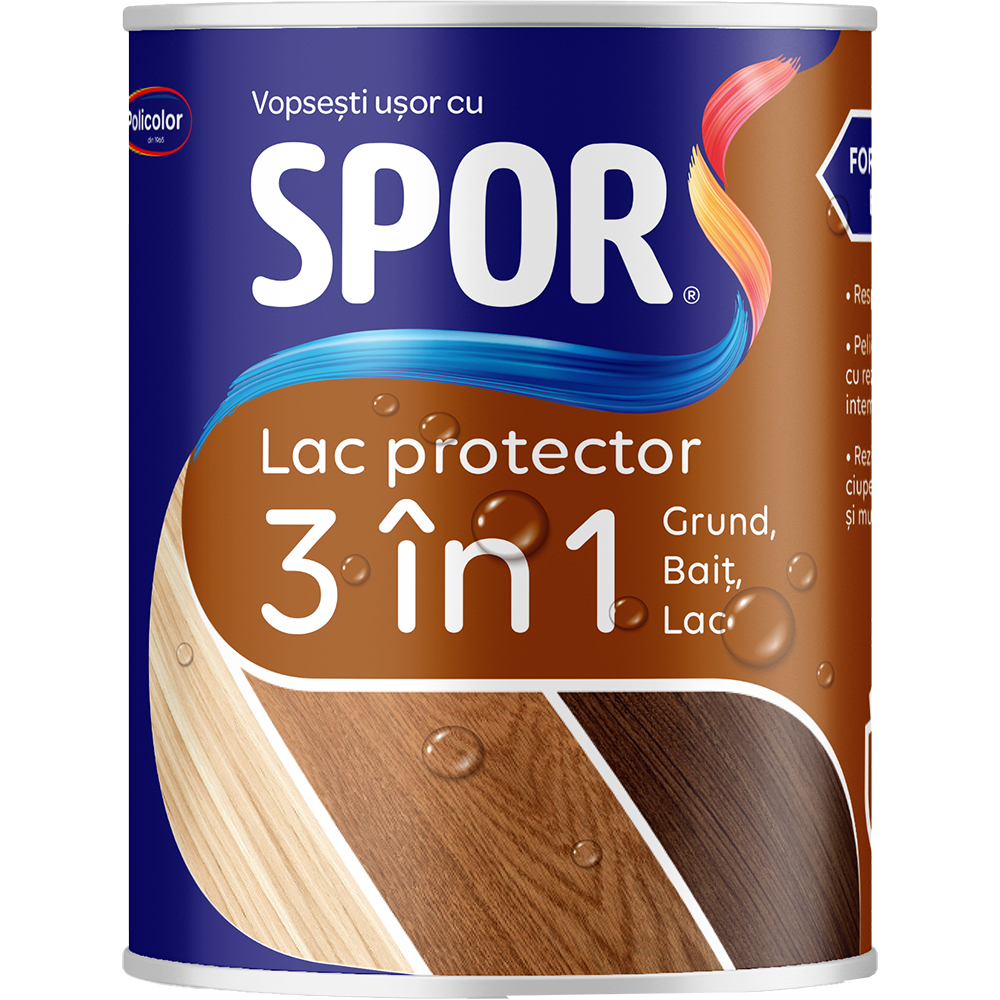 Lac protector 3in1 Spor, mahon inchis, 0.75L