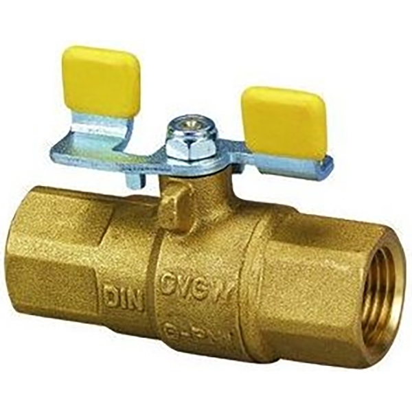 Robinet gaz cu bila HERTZ 1J01000171, 1/2", alama