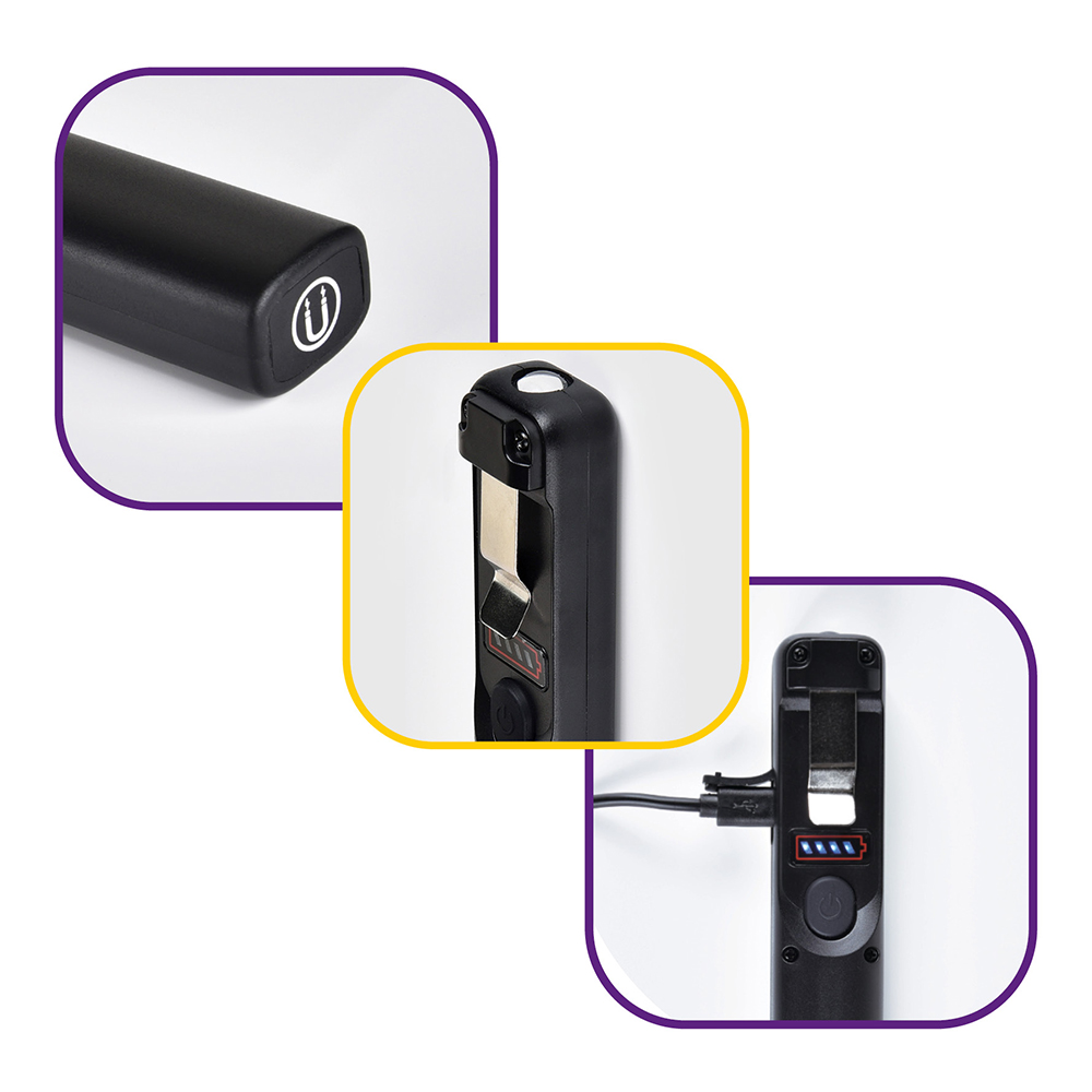 Lanterna LED PROMELEK, 250lm, acumulator 1200 mAh, negru