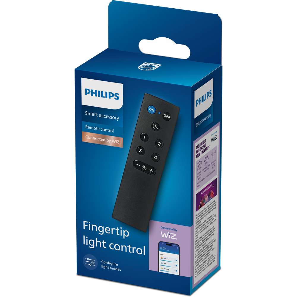 Telecomanda inteligenta PHILIPS 8721103114488, WiZ, IP20, Control max. 15 m, negru