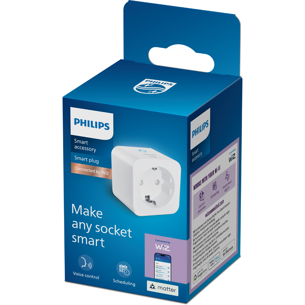 Priza inteligenta PHILIPS 8721103136213, Wi-Fi, WiZ, IP20, alb