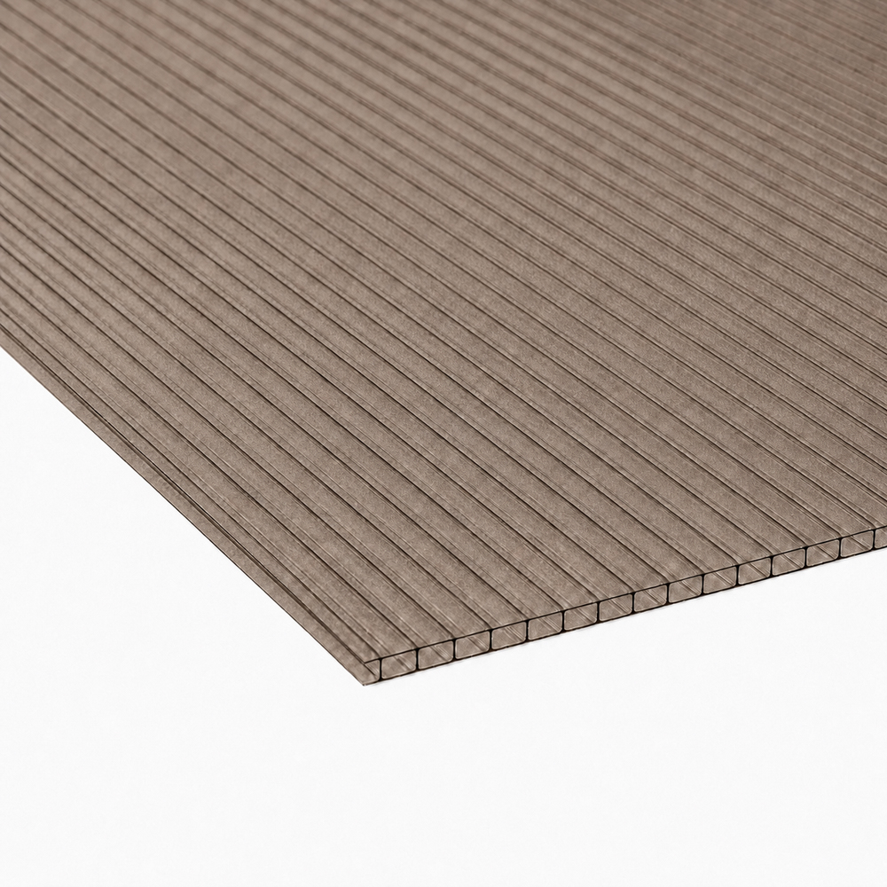 Policarbonat celular Carboplak, 6 x 2.1 m, 4 mm, bronz hammer glass