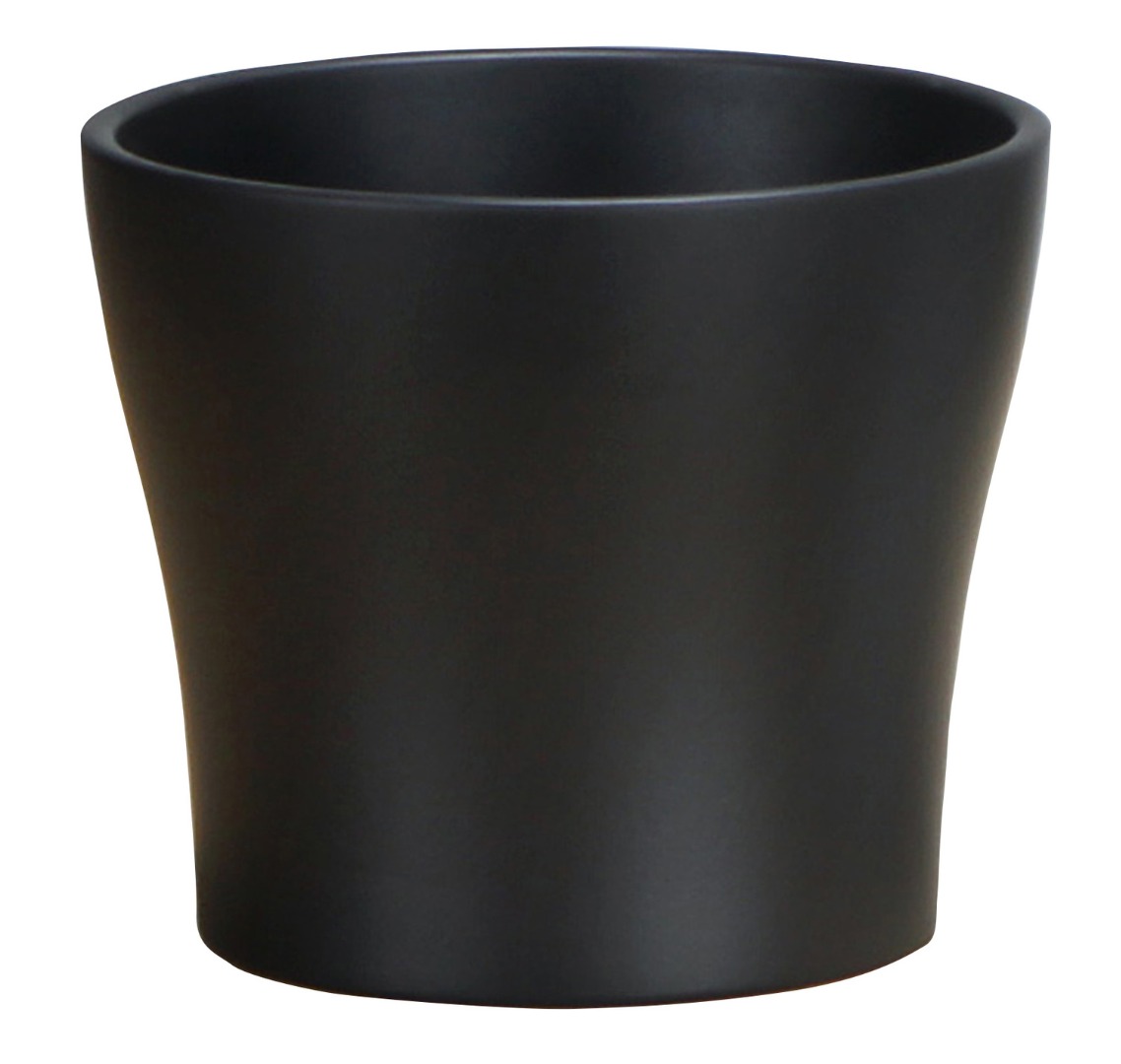 Ghiveci flori SCHEURICH, ceramica, D 15.2 cm, negru
