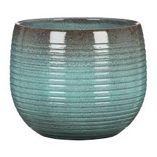 Ghiveci flori SCHEURICH, ceramica, D 23.5 cm, albastru
