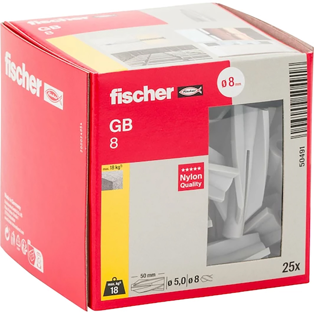 Diblu fixare pentru bca FISCHER GB8, nylon, 25 buc